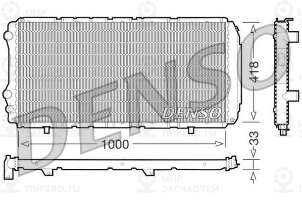 Радиатор, охлаждение двигателя DENSO DRM09075