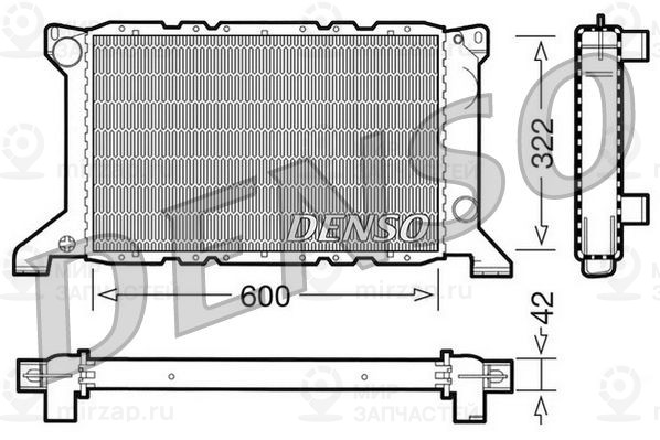 Радиатор, охлаждение двигателя DENSO DRM10098