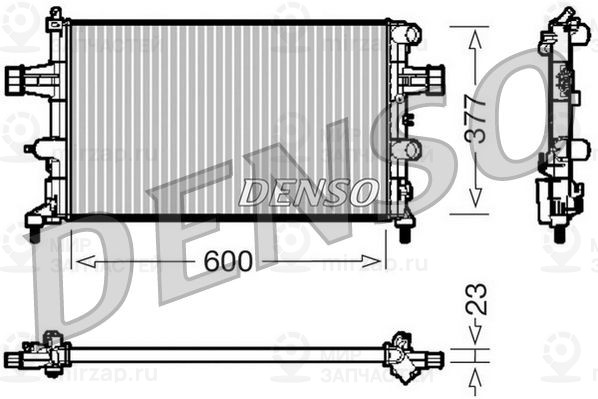 Радиатор, охлаждение двигателя DENSO DRM20081
