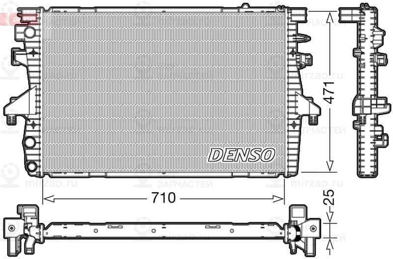 Радиатор, охлаждение двигателя DENSO DRM32039