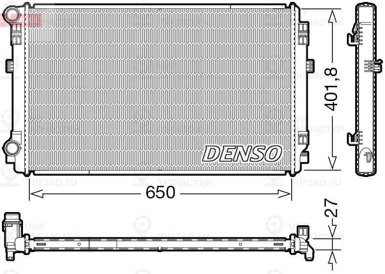 Радиатор, охлаждение двигателя DENSO DRM32048