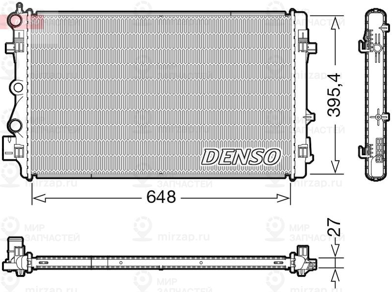 Радиатор, охлаждение двигателя DENSO DRM32051