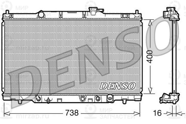 Радиатор, охлаждение двигателя DENSO DRM40012