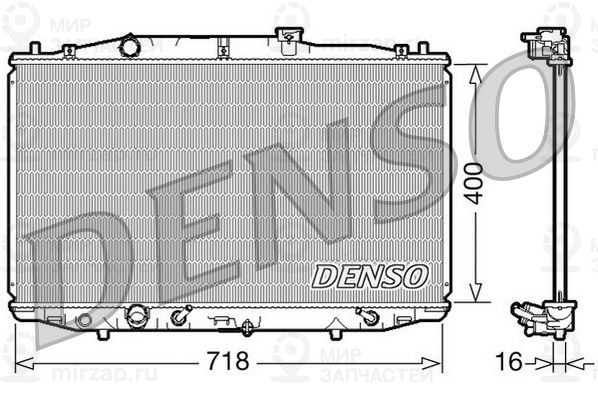 Радиатор, охлаждение двигателя DENSO DRM40024