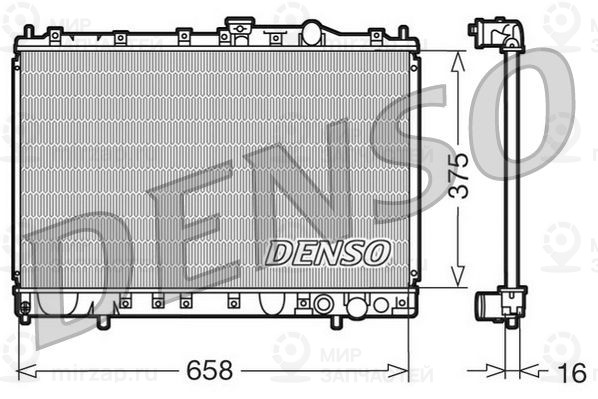 Радиатор, охлаждение двигателя DENSO DRM45002