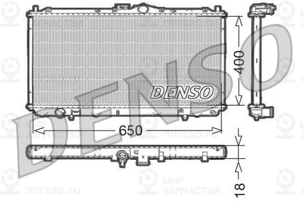 Радиатор, охлаждение двигателя DENSO DRM45010