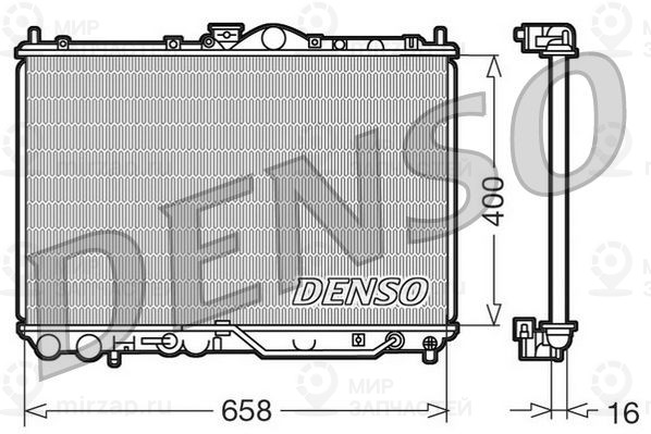 Радиатор, охлаждение двигателя DENSO DRM45011