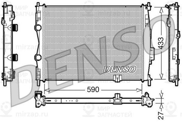 Радиатор, охлаждение двигателя DENSO DRM46019