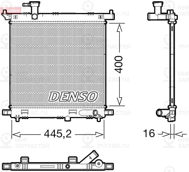 Радиатор, охлаждение двигателя DENSO DRM46066