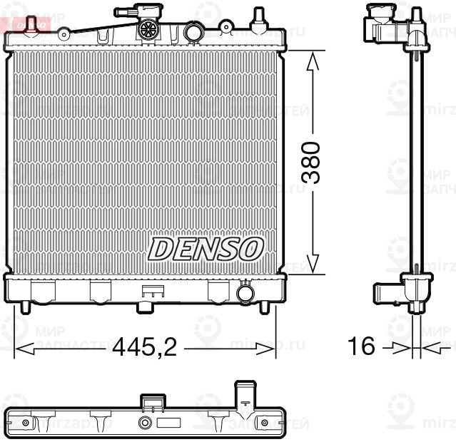 Радиатор, охлаждение двигателя DENSO DRM46067