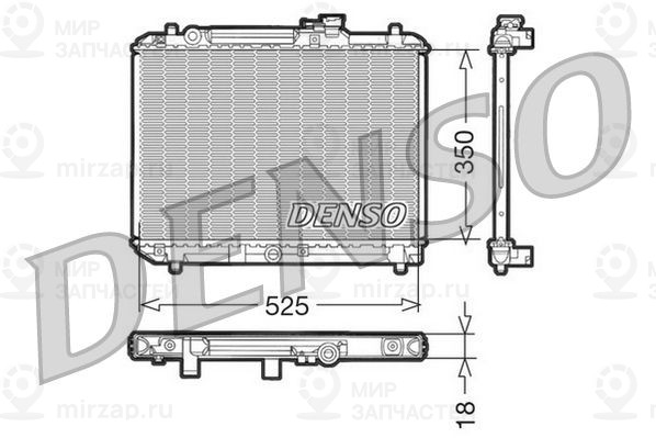 Радиатор, охлаждение двигателя DENSO DRM47001
