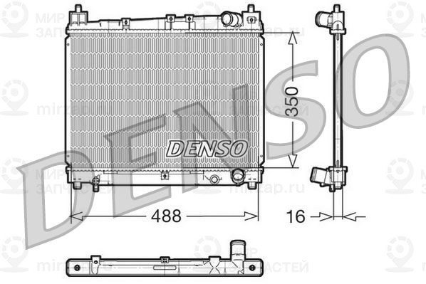 Радиатор, охлаждение двигателя DENSO DRM50006