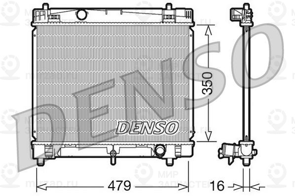 Радиатор, охлаждение двигателя DENSO DRM50008