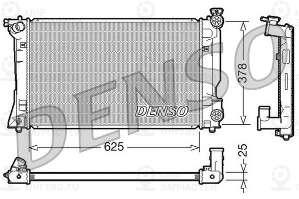 Радиатор, охлаждение двигателя DENSO DRM50035