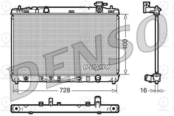 Радиатор, охлаждение двигателя DENSO DRM50041