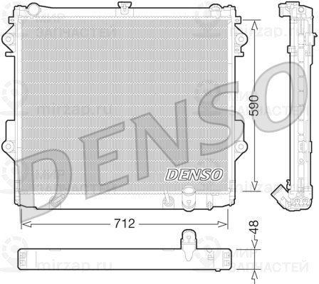 Радиатор, охлаждение двигателя DENSO DRM50074
