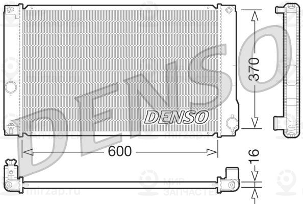 Радиатор, охлаждение двигателя DENSO DRM50076