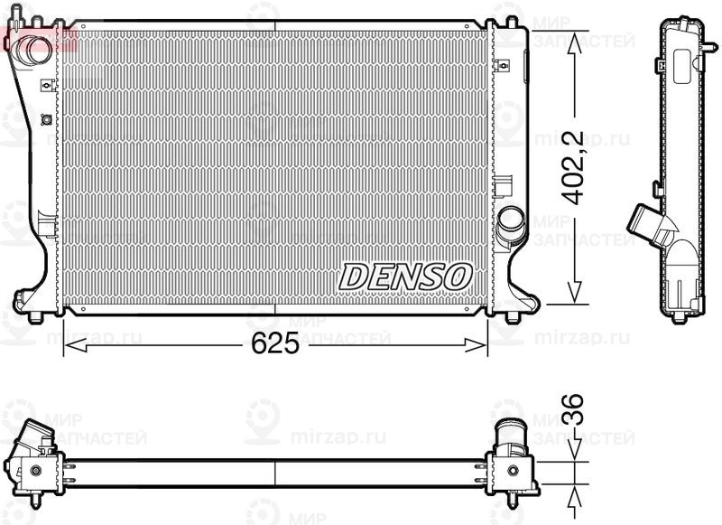 Радиатор, охлаждение двигателя DENSO DRM50132