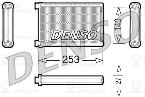 Теплообменник, отопление салона DENSO DRR05005