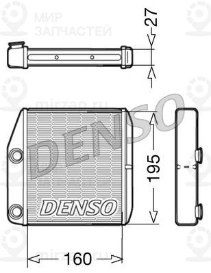 Теплообменник, отопление салона DENSO DRR09075