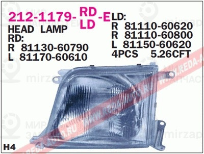 Запчасть DEPO 2121179RLDE