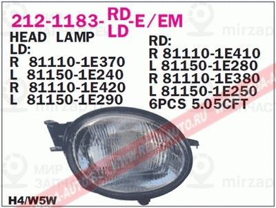 Запчасть DEPO 2121183RLDEM