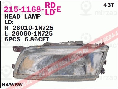 Запчасть DEPO 2151168LLDE