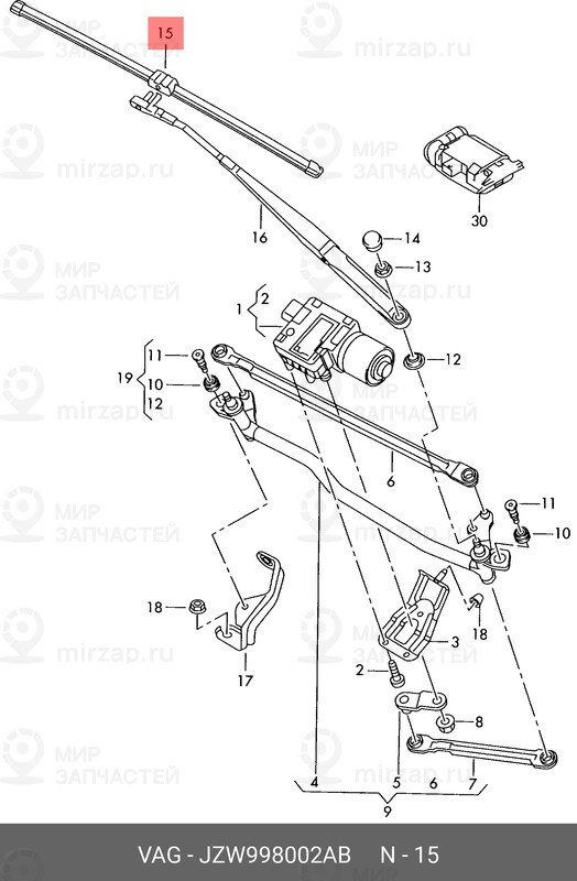 Запчасть VAG JZW998002AB