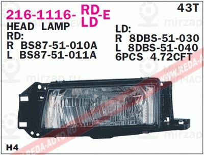 Запчасть DEPO 2161116RLDE