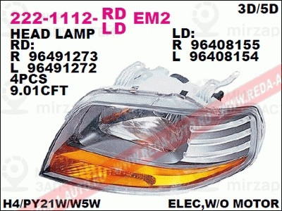 Запчасть DEPO 2221112RLDEM2