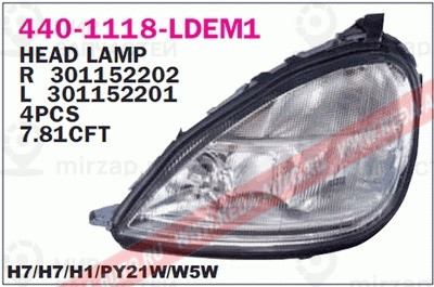 Запчасть DEPO 4401118RLDEM1