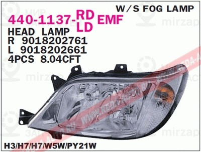 Запчасть DEPO 4401137RLDEMF