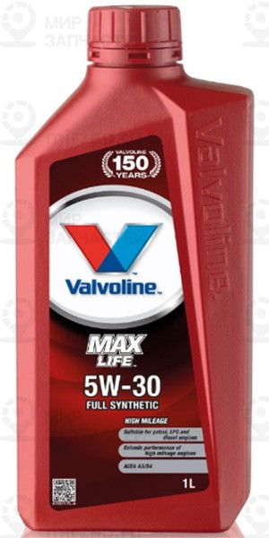 Масло Valvoline Maxlife 5W-30 1Л. Valvoline 872371