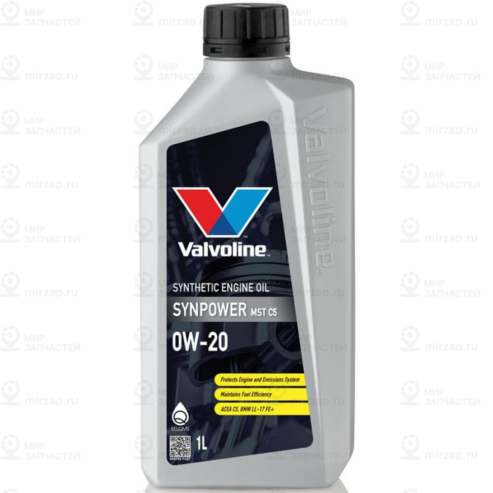 Масло Моторное Valvoline Synpower Mst Синтетическое 0W-20 Sn/Sp/Sn+ 1Л. Valvoline 886742