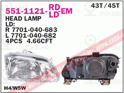 Запчасть DEPO 5511121RLDEM