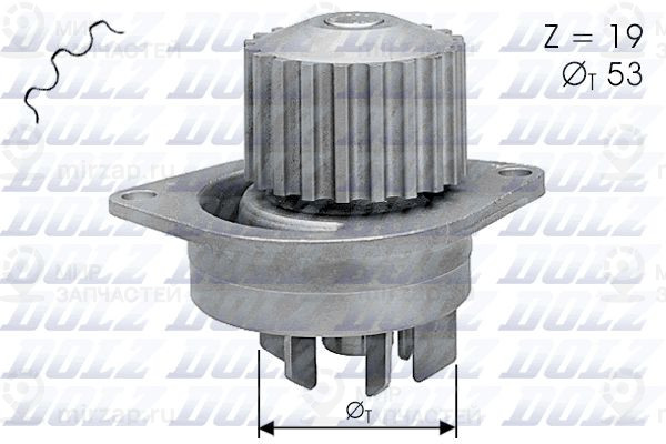 Водяной насос, охлаждение двигателя DOLZ C113