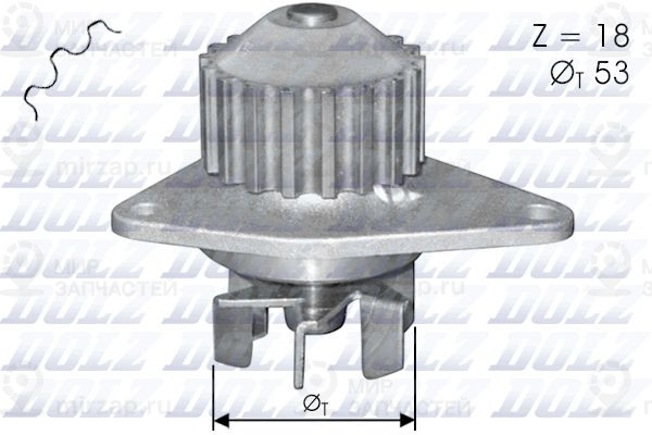 Водяной насос, охлаждение двигателя DOLZ C114