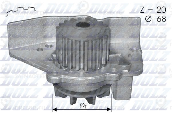 Водяной насос, охлаждение двигателя DOLZ C118