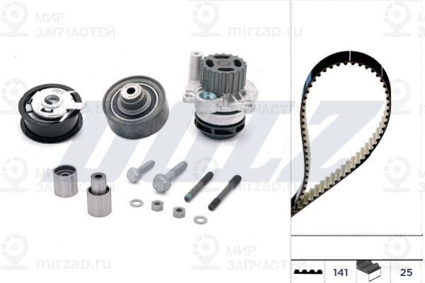 Водяной насос + комплект зубчатого ремня DOLZ KD013