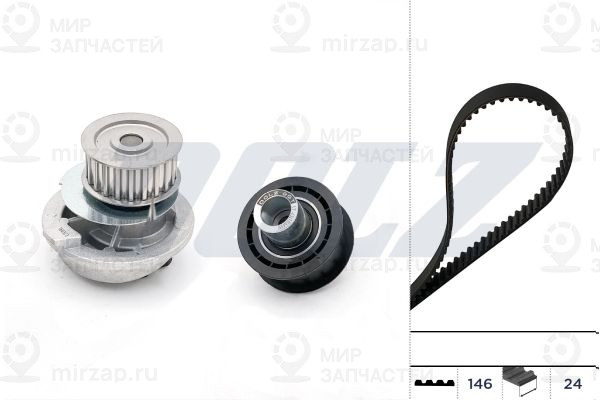 Водяной насос + комплект зубчатого ремня DOLZ KD020