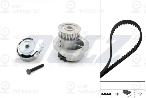 Водяной насос + комплект зубчатого ремня DOLZ KD021