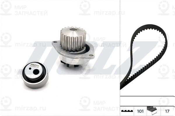 Водяной насос + комплект зубчатого ремня DOLZ KD028