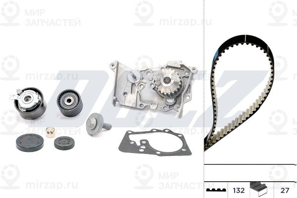 Водяной насос + комплект зубчатого ремня DOLZ KD046