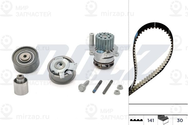 Водяной насос + комплект зубчатого ремня DOLZ KD047