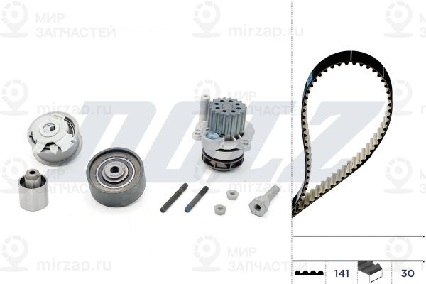 Водяной насос + комплект зубчатого ремня DOLZ KD048