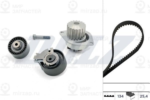 Водяной насос + комплект зубчатого ремня DOLZ KD049