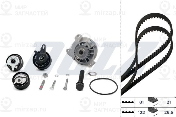 Водяной насос + комплект зубчатого ремня DOLZ KD052