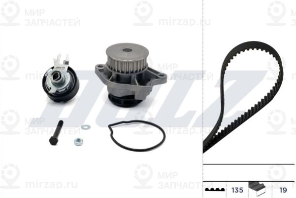 Водяной насос + комплект зубчатого ремня DOLZ KD053