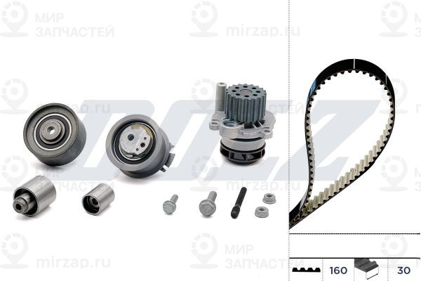 Водяной насос + комплект зубчатого ремня DOLZ KD062