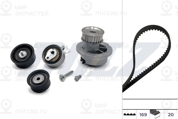 Водяной насос + комплект зубчатого ремня DOLZ KD065